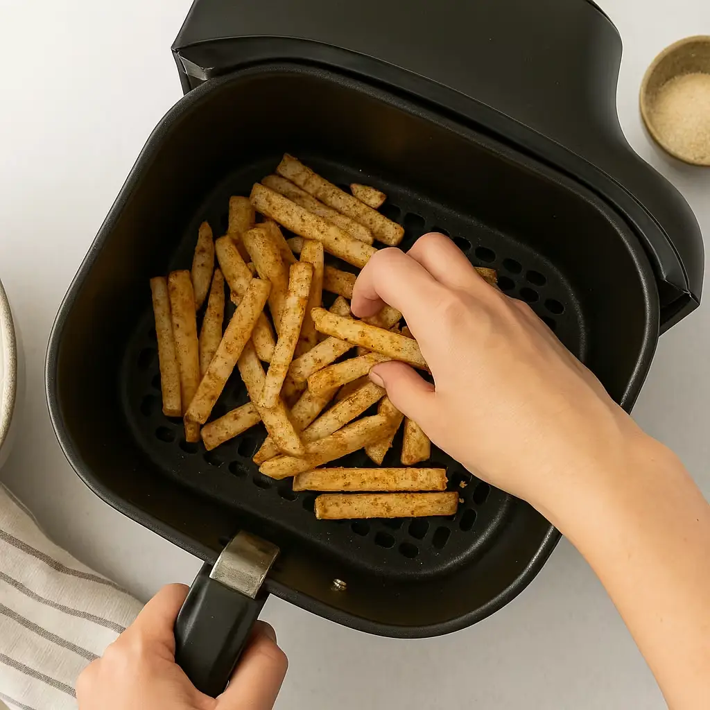 Air-Fryer-Jicama-Fries-in-progress Air-Fryer-Jicama-Fries-in-progress