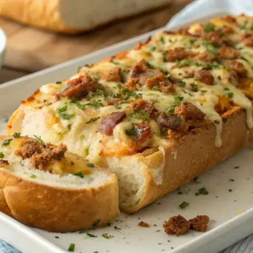 Cheesy Garbage Bread Delight