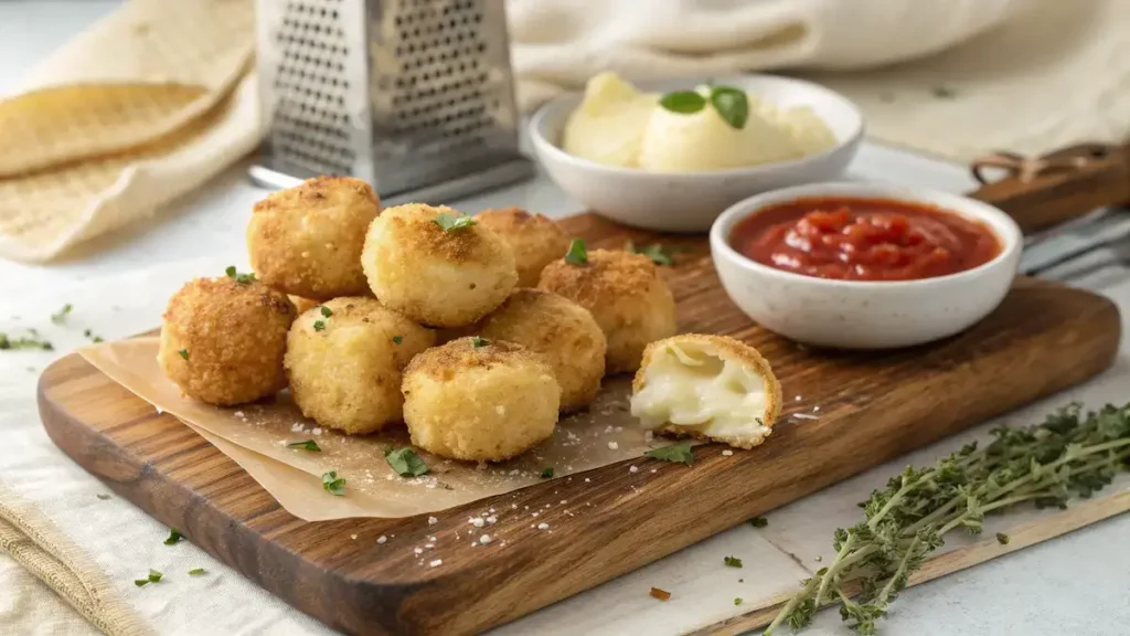 Cheesy Parmesan Mozzarella Bites servings Cheesy Parmesan Mozzarella Bites serving