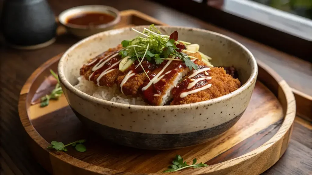 Crispy Japanese Katsu Bowls with Tonkatsu Sauce