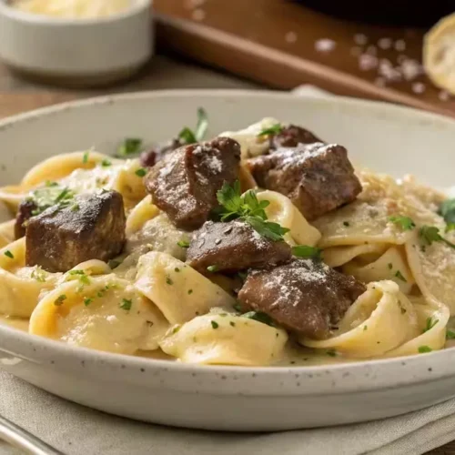 Garlic-Butter-Steak-Bites-and-Creamy-Alfredo-Tortellini (1)