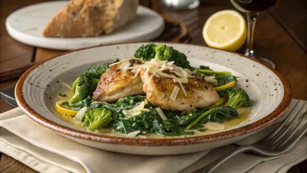Garlic-Chicken-with-Broccoli-and-Spinach-serving Garlic-Chicken-with-Broccoli-and-Spinach-serving