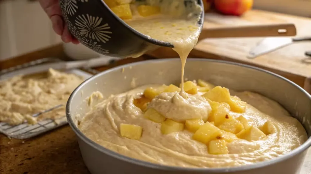 Juicy-Pineapple-Heaven-Cake-in-progress