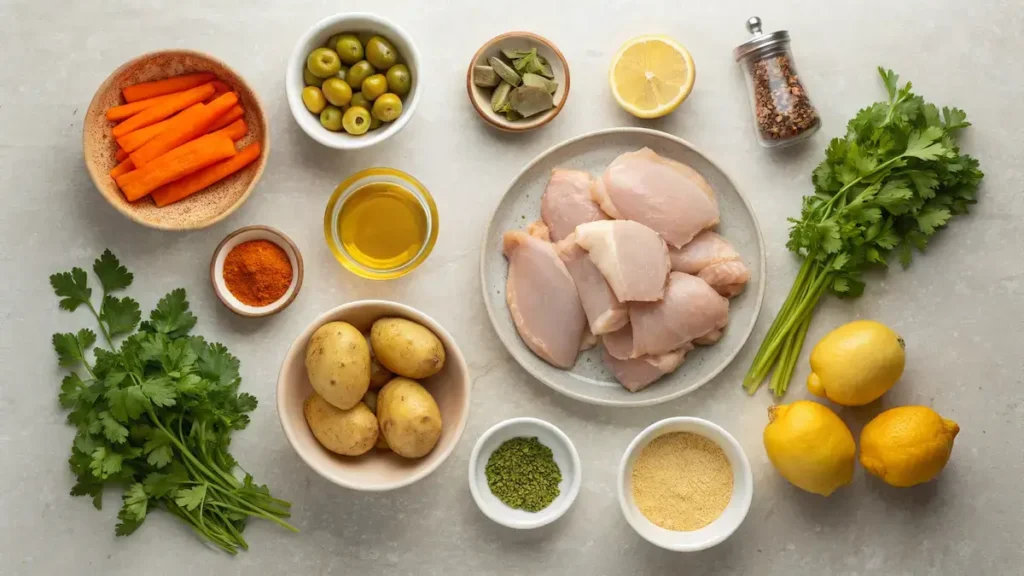 Moroccan Chicken Tajine ingredients Moroccan Chicken Tajine ingredients