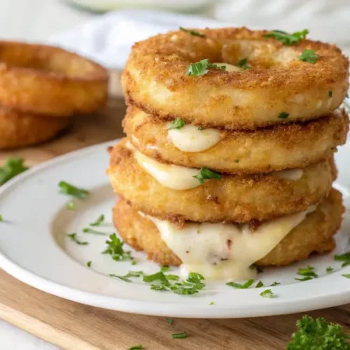 Mozzarella-Stuffed-Onion-Rings-with-Garlic-Butter