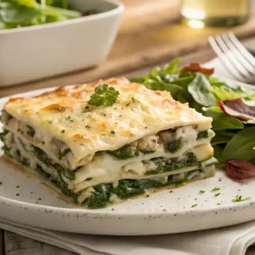 Spinach-and-Mushroom-White-Lasagna