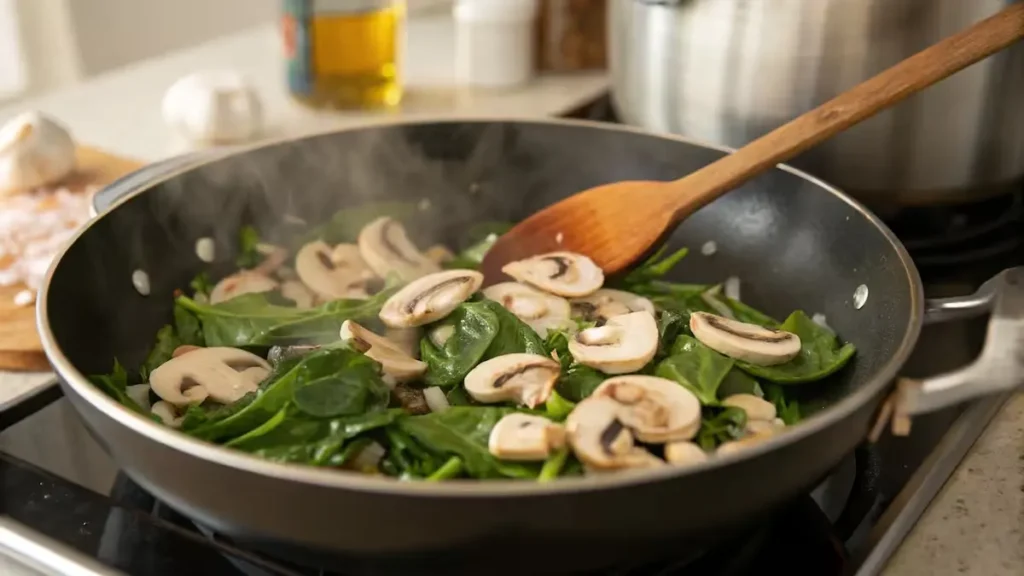 mid-process-kitchen-scene-a-large-skillet-on-a-st