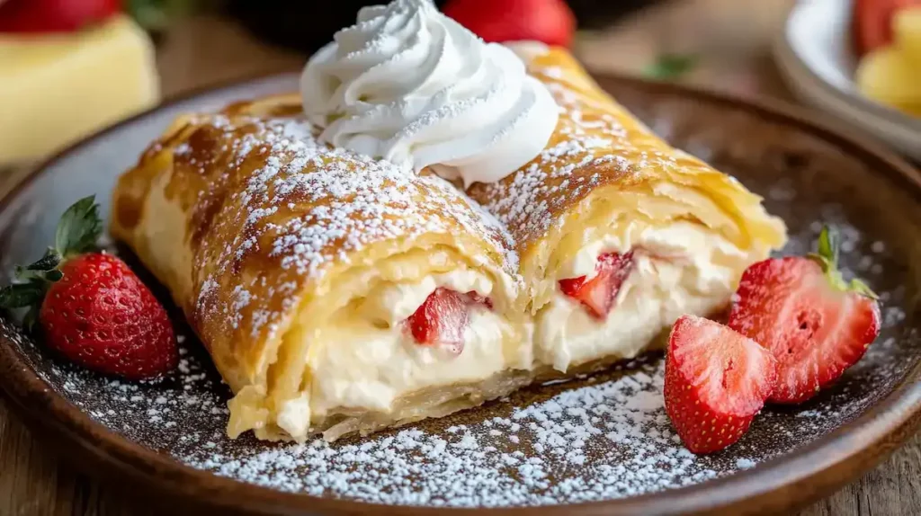Cheesecake Chimichanga serving Cheesecake Chimichanga serving