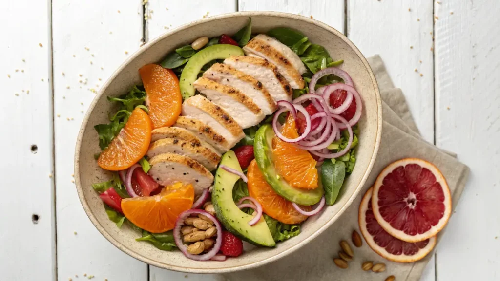Citrus Chicken Salad served Citrus Chicken Salad served