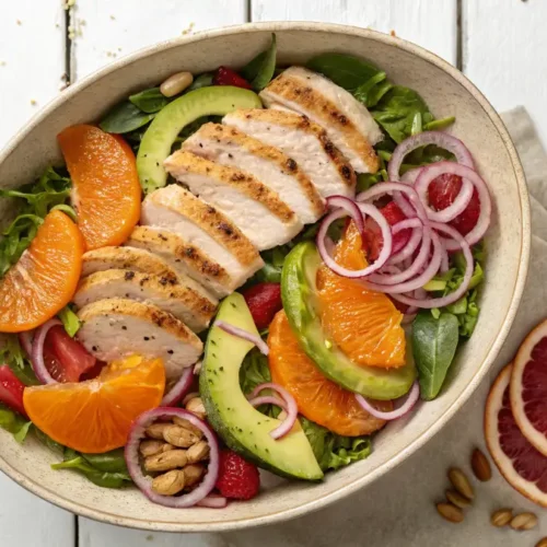 Citrus Chicken Salad served