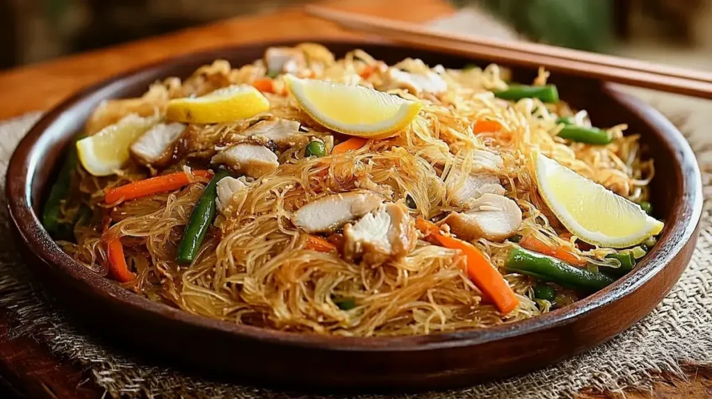 Filipino Pancit serving Filipino Pancit serving