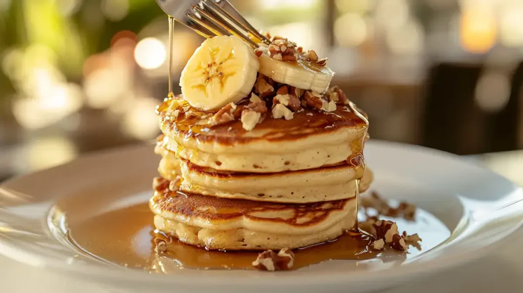 Flourless Cottage Cheese Pancakes served Flourless Cottage Cheese Pancakes served