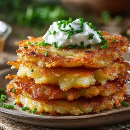 German Potato Pancakes serving