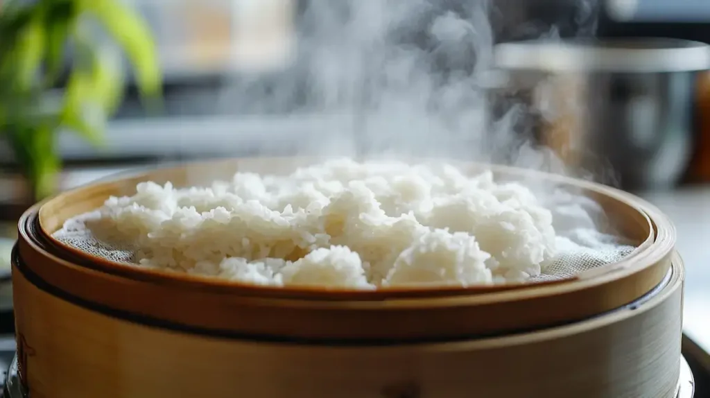 Steaming Sticky Rice Steaming Sticky Rice