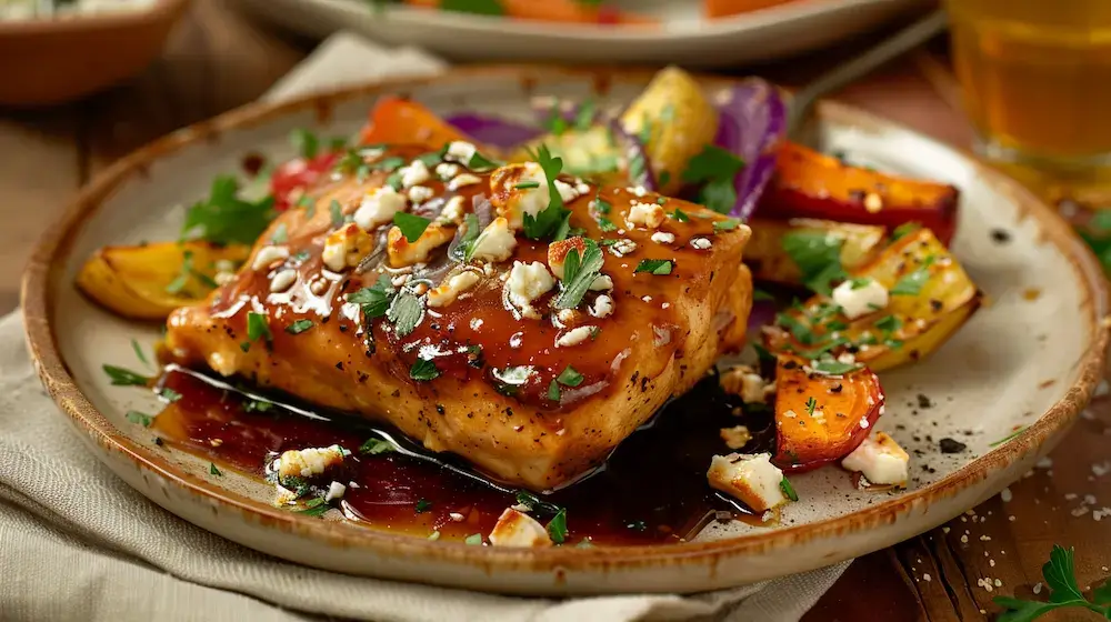 hot honey feta chicken served hot honey feta chicken served